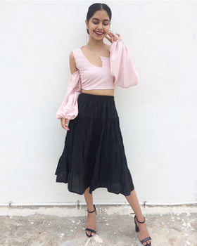 Mid Cut Single Shoulder Top