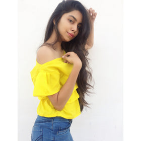 Boatneck Ruffle Top