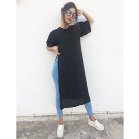 Single Side High Slit Top
