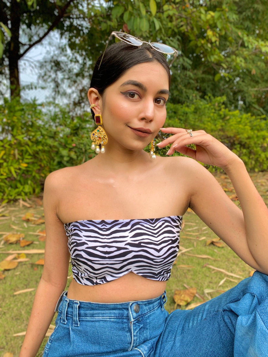 Zebra Print tube top