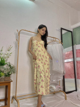 Summer Floral Print A-line 