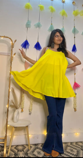 Basic Circular flare Single strap kurti