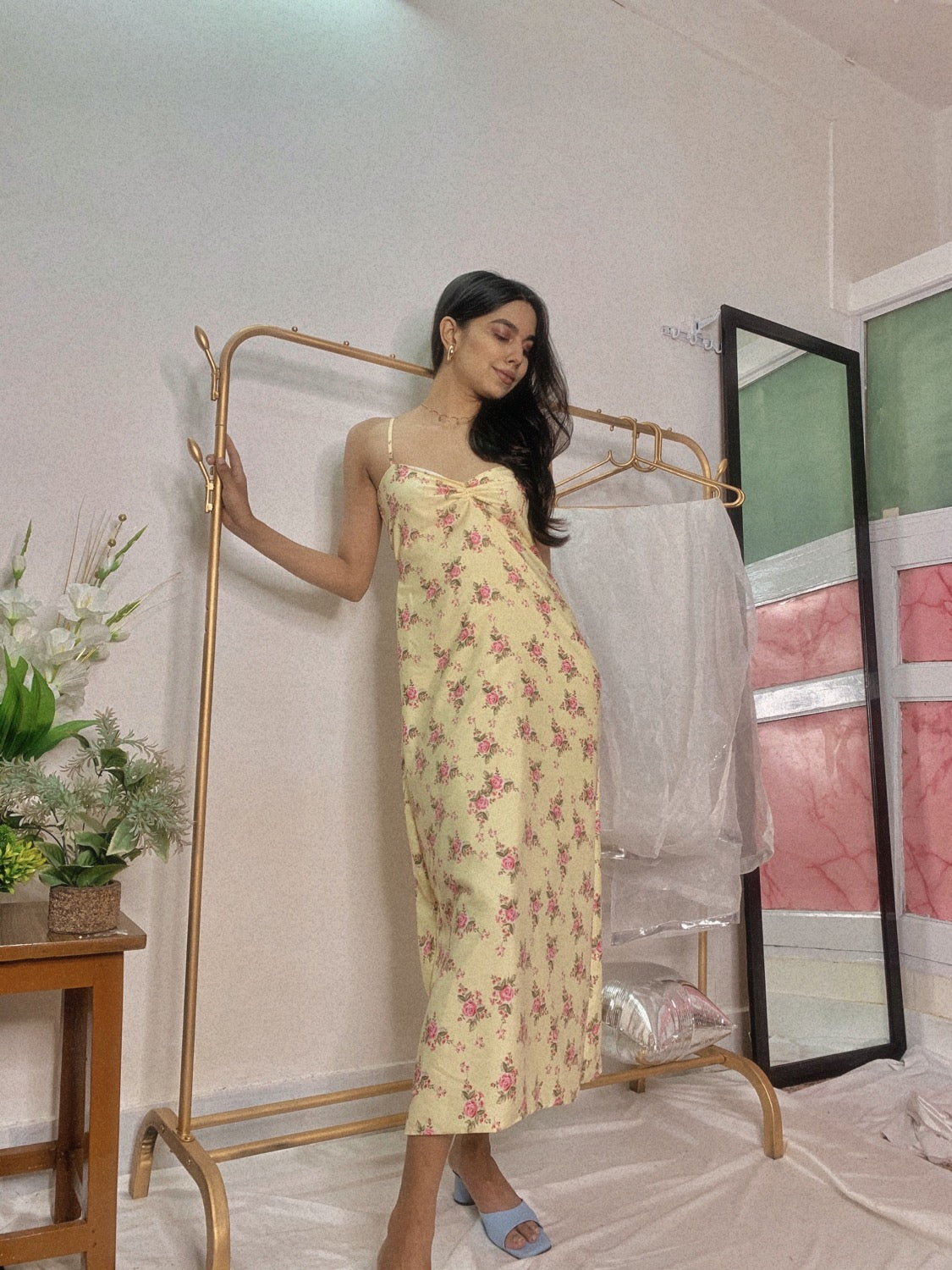 Summer Floral Print A-line 