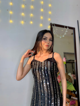 Taara ~ The sequin single strap kurti