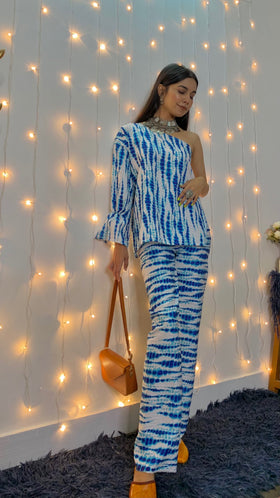 Dohari Neela Lahariya Tie-Dye Co-ords