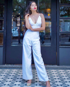 Deep V-neck basic Co-ords