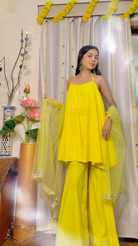Circular flared Sharara set
