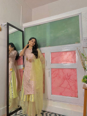 Sheer Gota Lace ethnic Co-ords. 