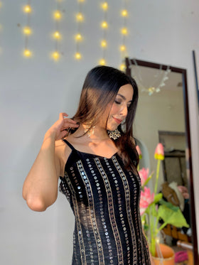 Taara ~ The sequin single strap kurti