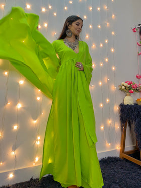 Lucious Lime Green Ethnic Set