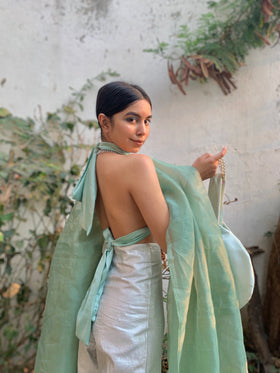 Backless Halter neck Ethnic Co-ords.