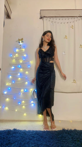 Black Glimmer Three Piece Co-ords