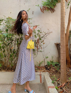 Bobby Print A-line semi flare Skirt