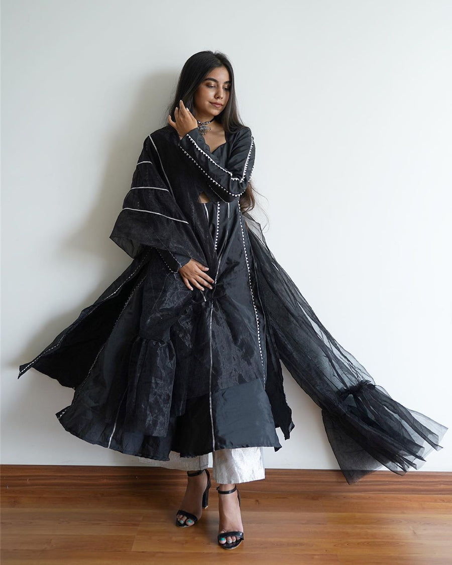 Gota Kinari Ruffle Dupatta