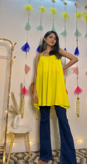 Basic Circular flare Single strap kurti