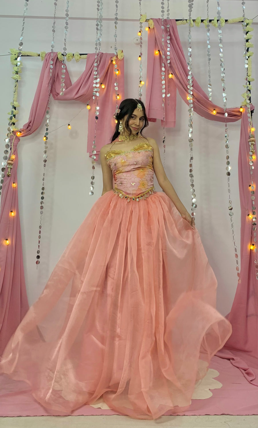 Phool ~ Floral Print Organza Lehenga 