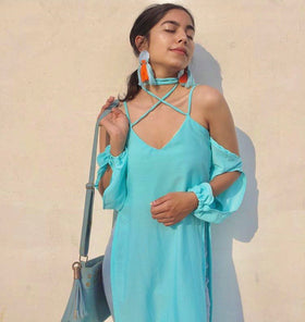 Cris-Cross neckline kurti