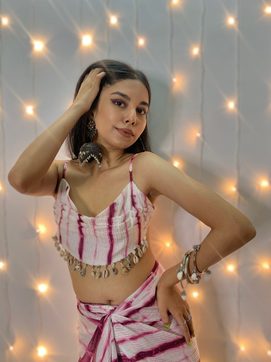 Cowrie Lahariya Tie-Dye Co-ords set