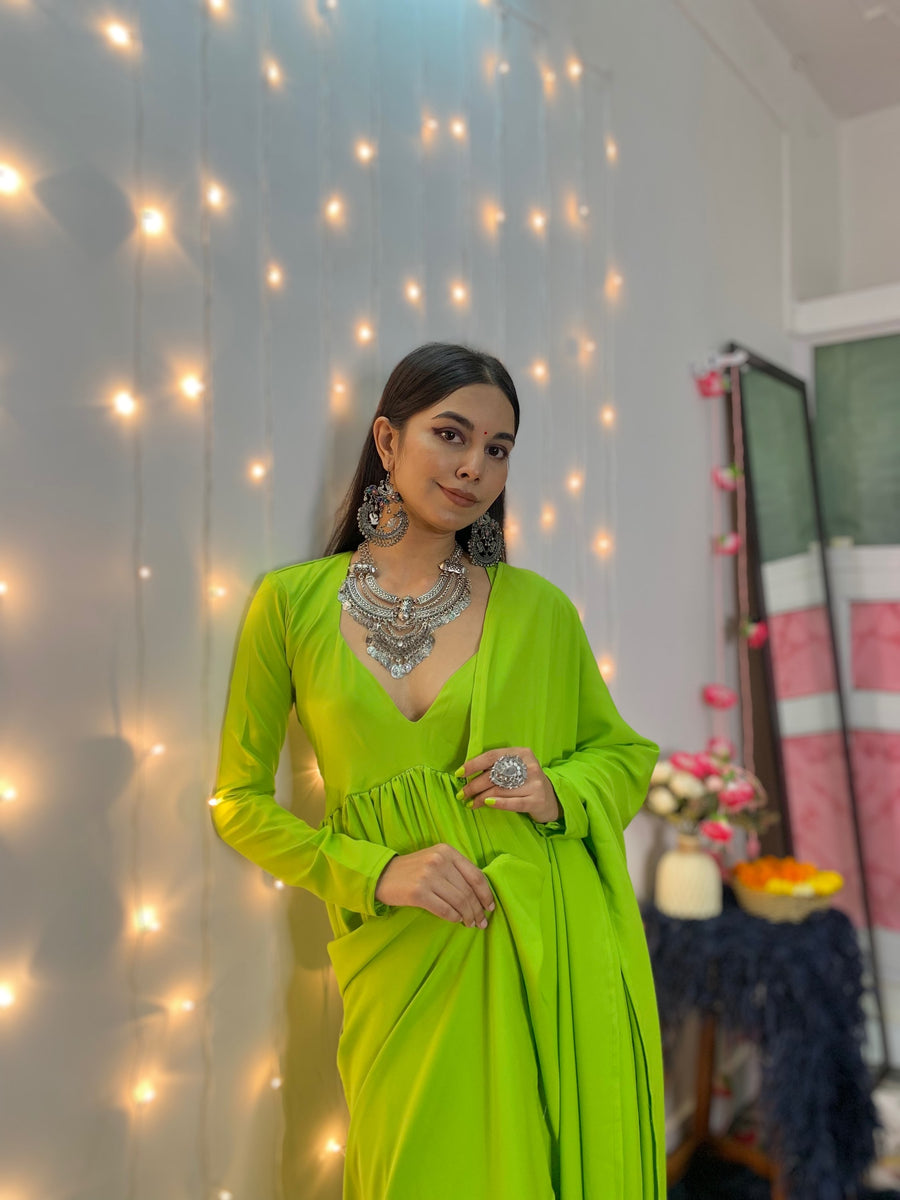 Lucious Lime Green Ethnic Set