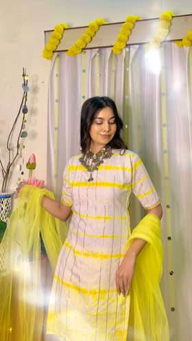 Shibori Tie-Dye Sharara set